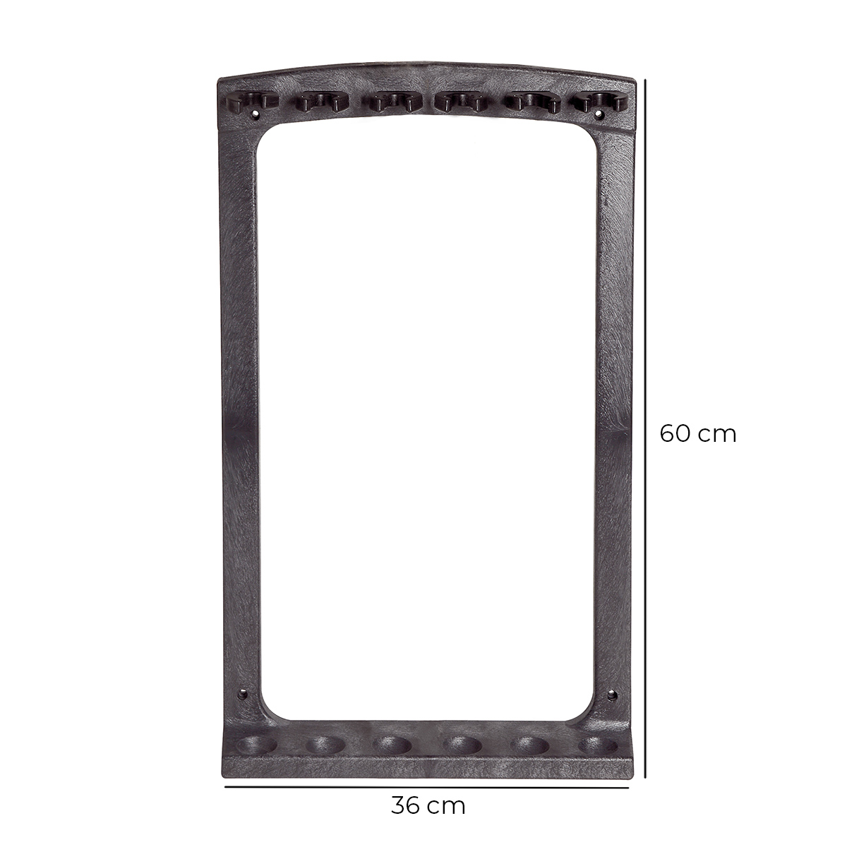 Wandhalter Fiberglas 6 Queue schwarz – Bild 2