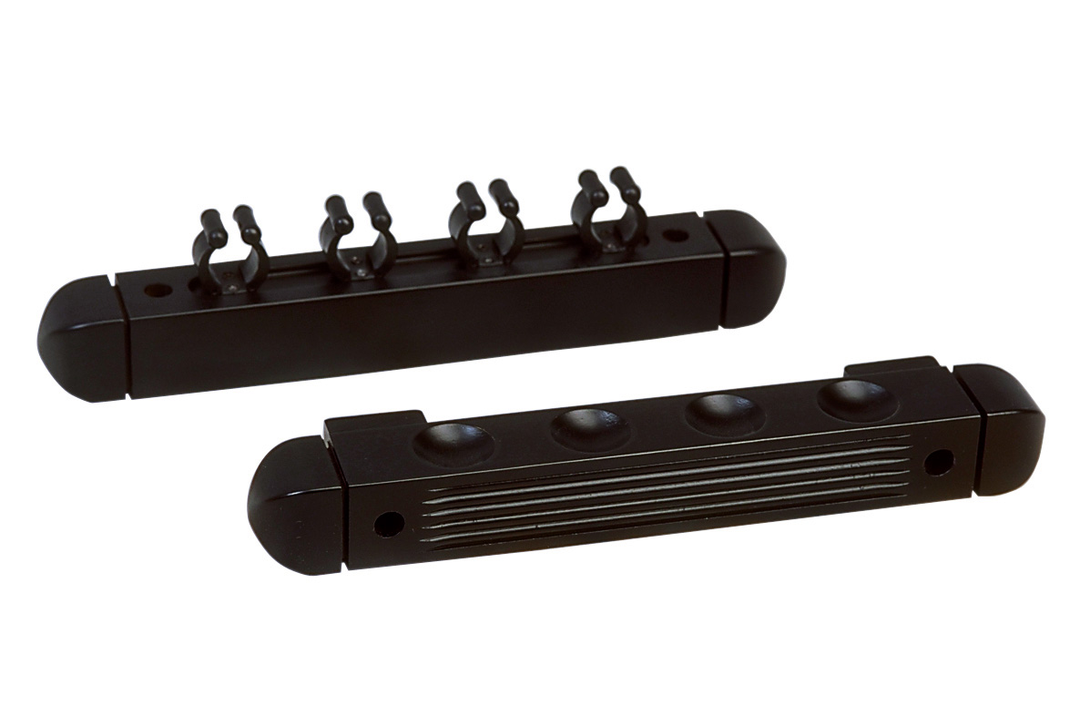 Billardqueue Wandhalter schwarz 2-tlg. für 4 Queues