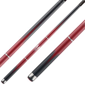 Billardqueue, Pool, Poison Maelith Black/Red, No Wrap, Radial, 12.4mm