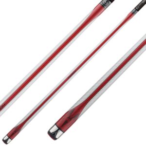 Billardqueue, Pool, Poison Maelith Grey/Red, No Wrap, Radial, 12.4mm