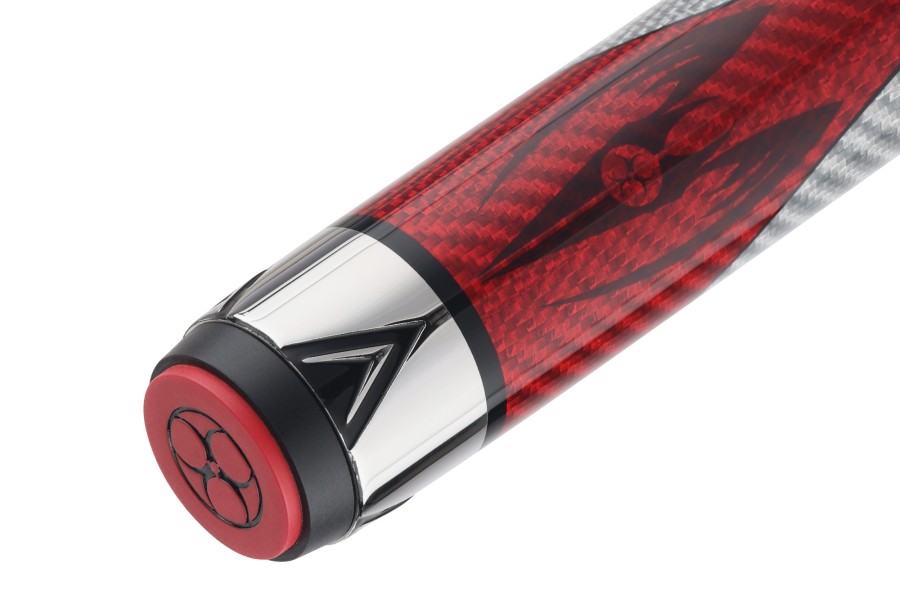 Billardqueue, Pool, Poison Maelith Grey/Red, No Wrap, Radial, 12.4mm – Bild 5