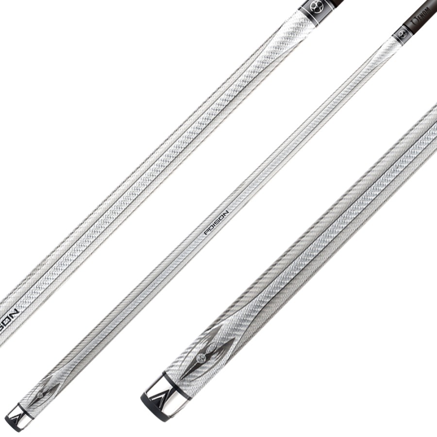 Billardqueue, Pool, Poison Maelith Grey, No Wrap, Radial, 12.4mm