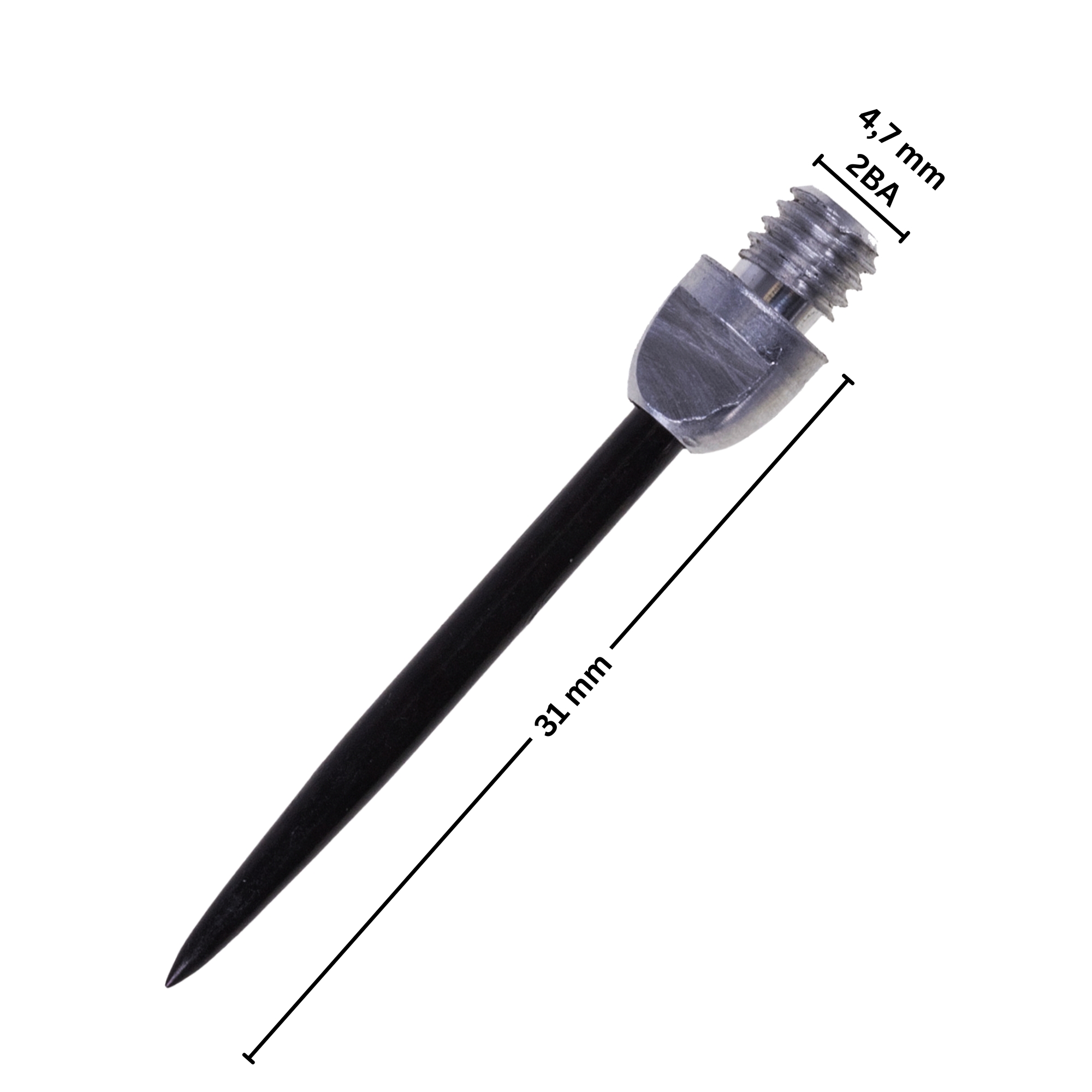 Karella - Dartspitzen Metall für Softdarts Alu 2BA 100 Sets in Aufbewahrungsdose (300 St.) – Bild 2