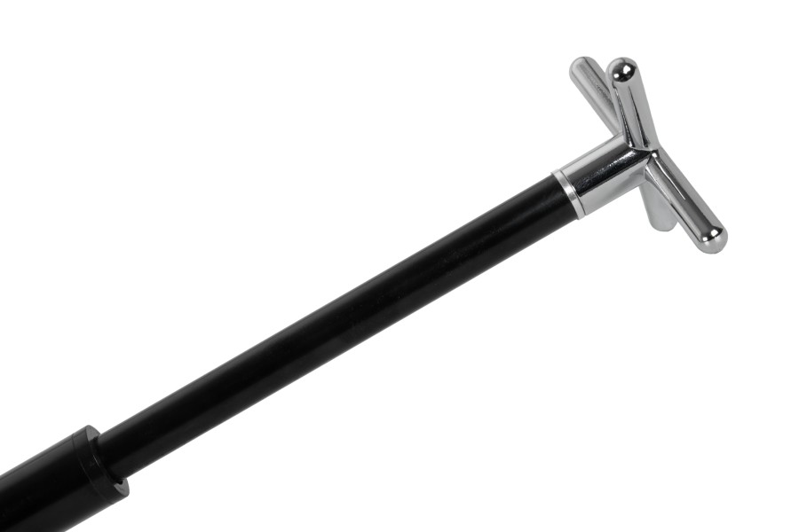 Brückenstiel inkl. Aufsatz Cross, schwarz, Metall, teleskopisch – Bild 4