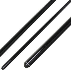 Billardqueue, Pool, Blacky CLB-1, schwarz, einteilig, Klebeleder