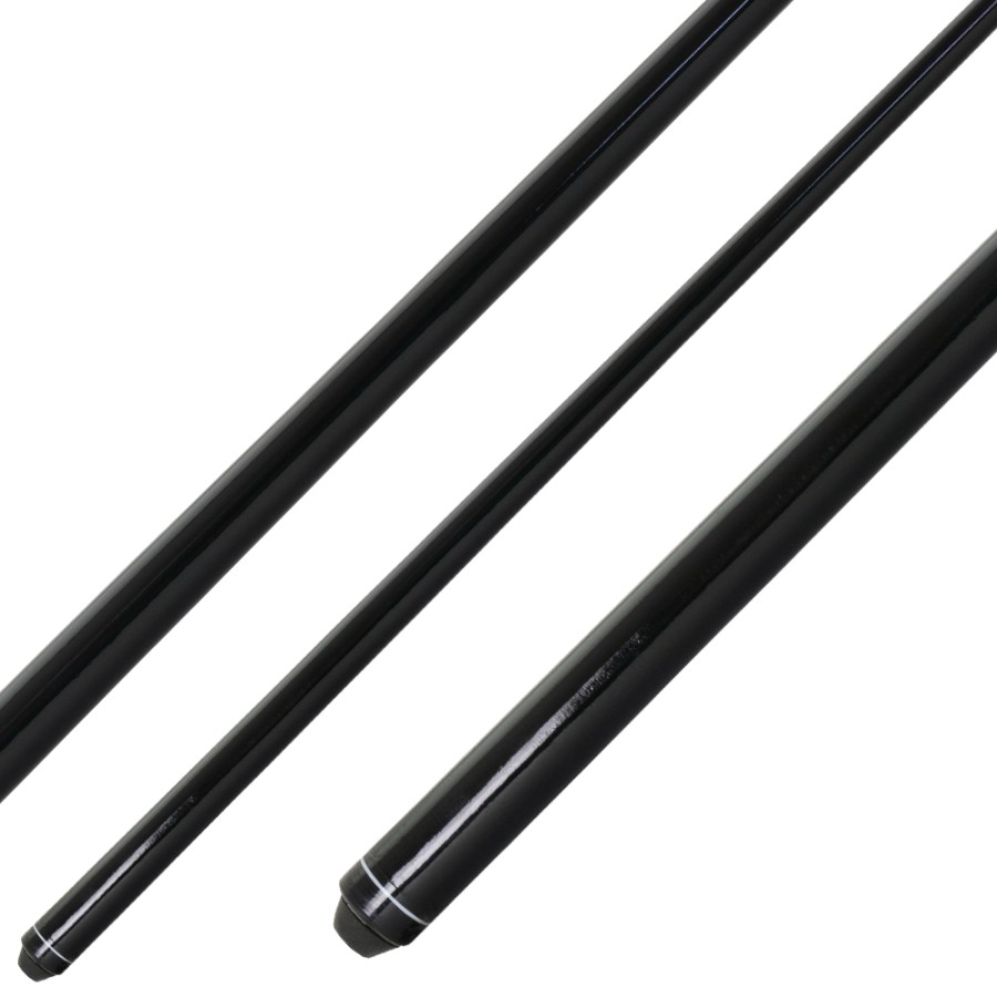 Billardqueue, Pool, Blacky CLB-1, schwarz, einteilig, Klebeleder