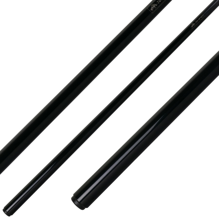 Billardqueue, Pool, RHINO Fibre, schwarz, einteilig, Klebeleder