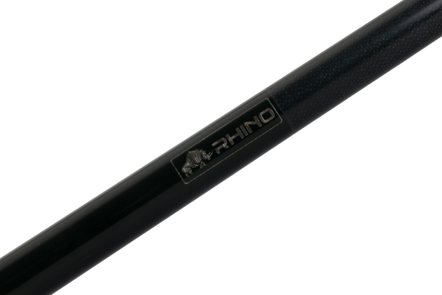 Billardqueue, Pool, RHINO Fibre, schwarz, einteilig, Klebeleder – Bild 3