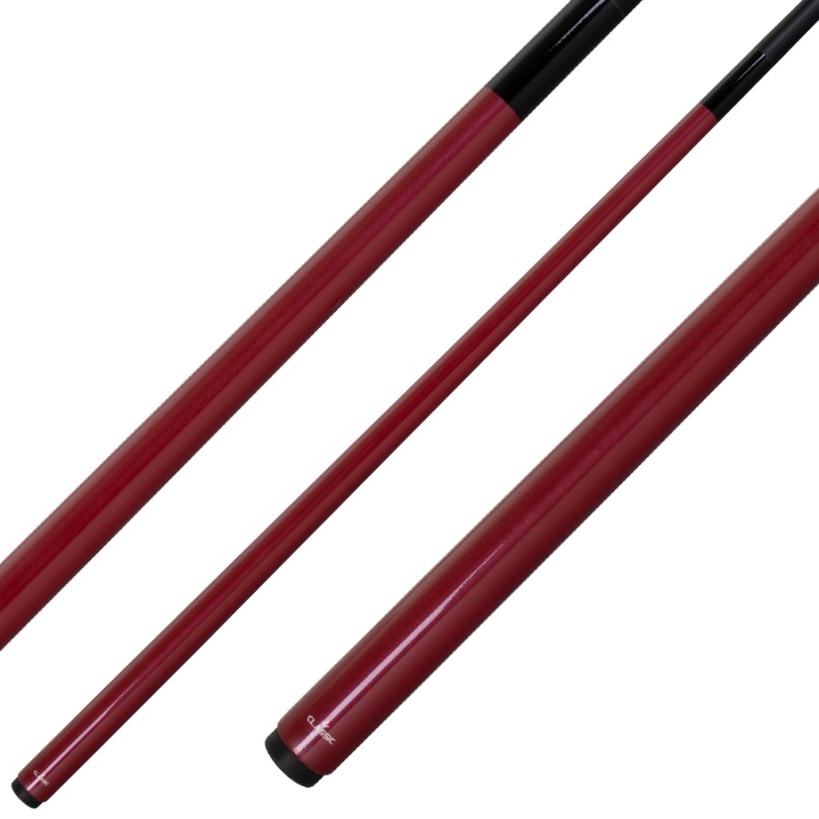 Billardqueue, Pool, Classic Fibre, rot, einteilig