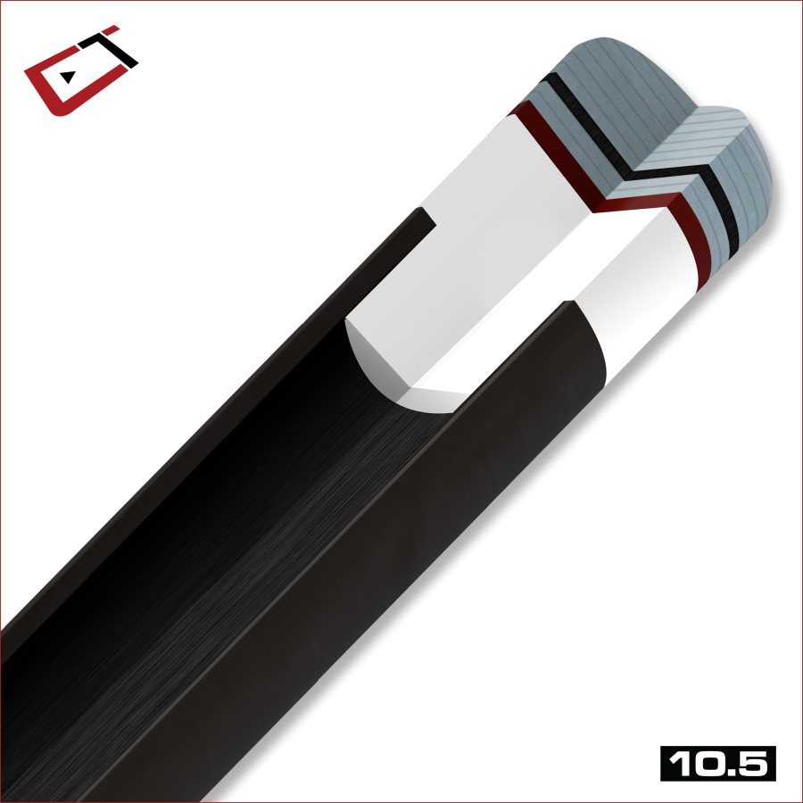 Oberteil, Pool, Cuetec Cynergy CT-15K Carbon, 3/8x14, 21,3mm joint, 10.5mm – Bild 4