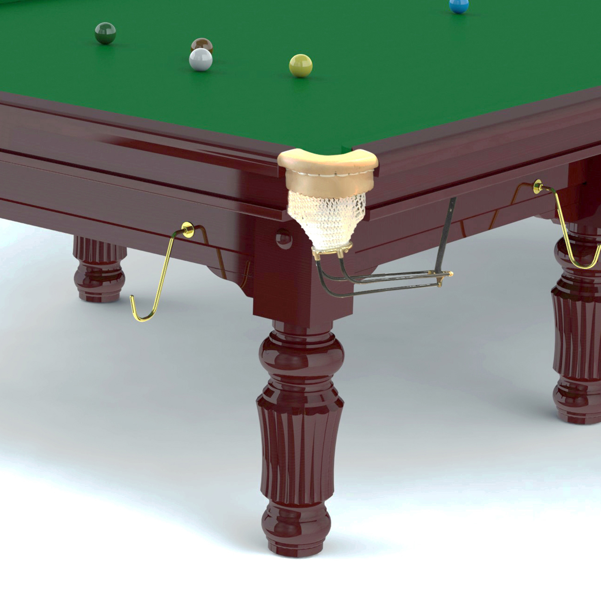 Snooker Netz mit Ring und Ballablaufschiene universal – Bild 2