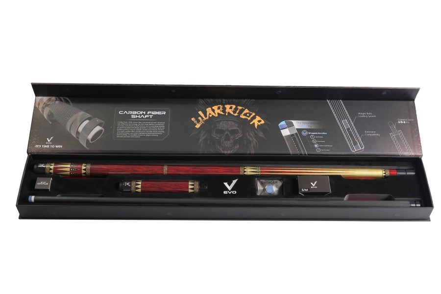 Billardqueue, Pool, EVO Warrior Maxbing Edition, Ember Sunset Komplettset, 12.5mm, Radial