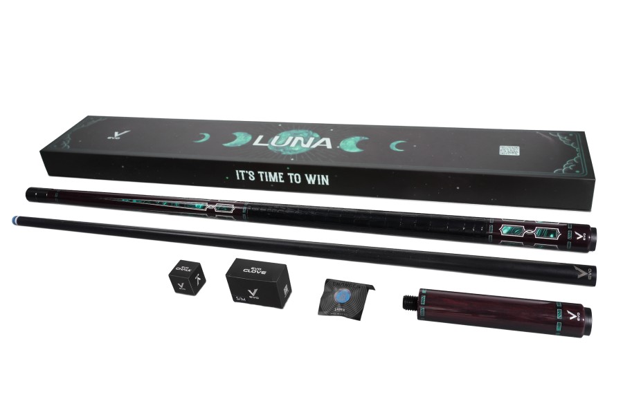 Billardqueue, Pool, EVO Luna Maxbing Edition, Malachite Eclipse Komplettset, 12.5mm, 3/8x10 – Bild 4