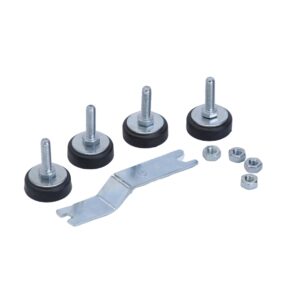 Garlando - Höhenversteller silberne Metallbeine 4er Set