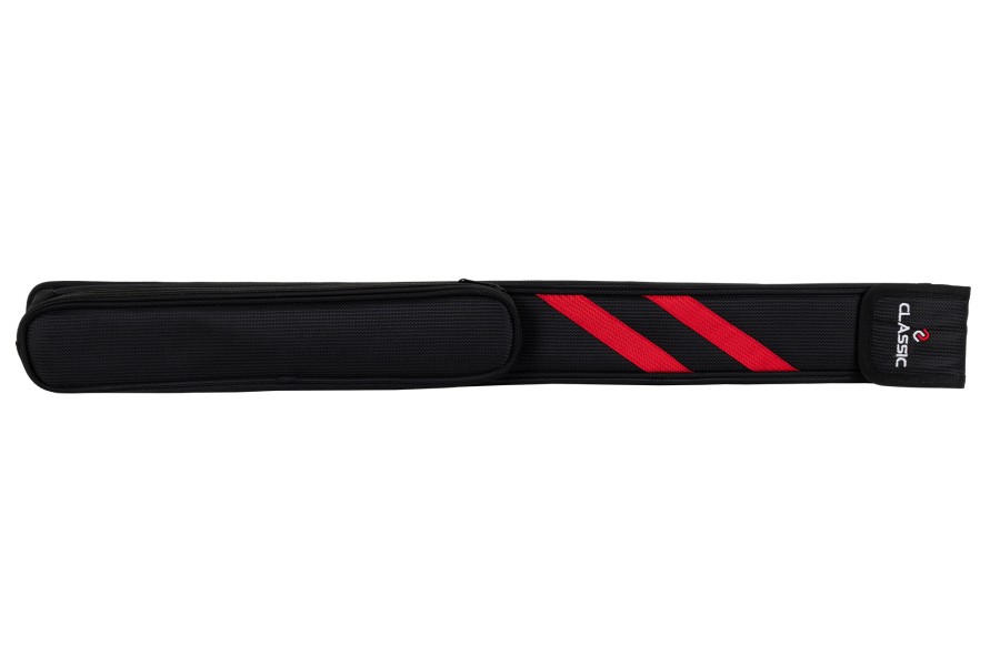 Queuetasche, Classic Stripes, schwarz-rot, 1/1, 83 cm