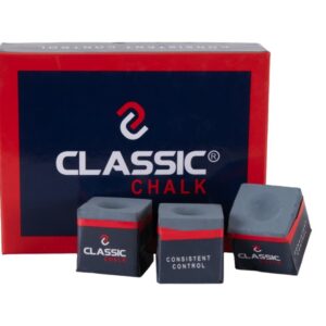 Billardkreide, Classic, grau, 12er Pack