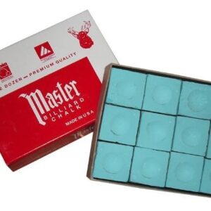 Billard-Kreide, Snooker, Master, grün, 12er Pack