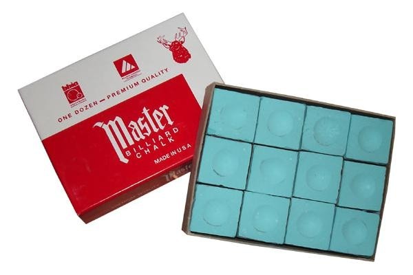 Billard-Kreide, Snooker, Master, grün, 12er Pack