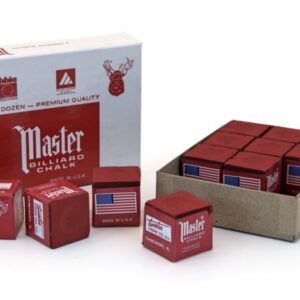 Billard-Kreide, Master, rot, 12er Pack