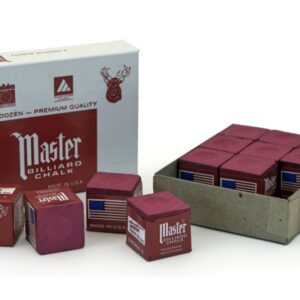 Billardkreide, Master, burgund, 12er Pack