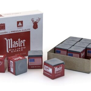 Billard-Kreide, Master, grau, 12er Pack