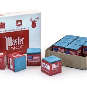 Billardkreide, Master, sky blue, 12er Pack