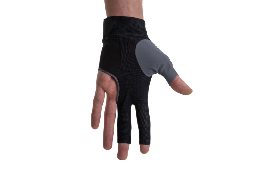 Halbfingerhandschuh, Dynamic Pro, 3-Finger, schwarz/grau, für linke Hand, S&M – Bild 2