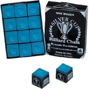 Billard-Kreide, Silver Cup, Dynamic Edition, blau, 12er Pack