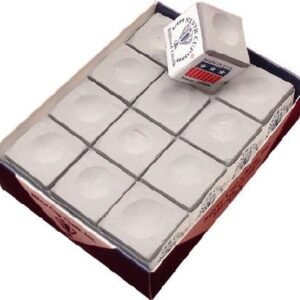 Billard-Kreide, Silver Cup, grau, 12er Pack