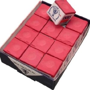 Billard-Kreide, Silver Cup, rot, 12er Pack