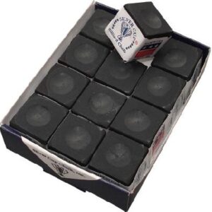 Billard-Kreide, Silver Cup, schwarz, 12er Pack