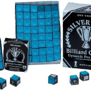 Billard-Kreide, Silver Cup, Dynamic Edition, blau, 144er Pack