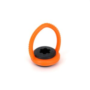 Queueaufhänger, PVC, orange-schwarz