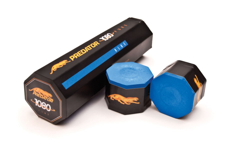 Billard-Kreide, Predator 1080 Pure, blau, 5er Pack