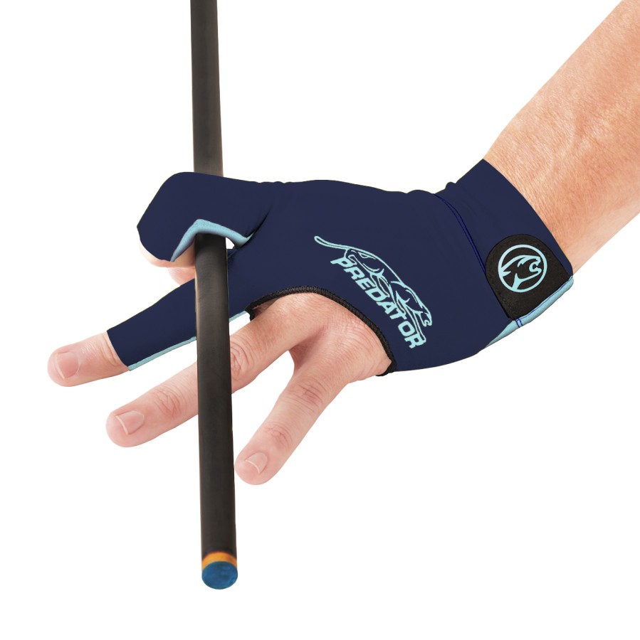 Handschuh, Predator Second Skin, 3-Finger, blau-teal, für linke Hand, L&XL – Bild 2