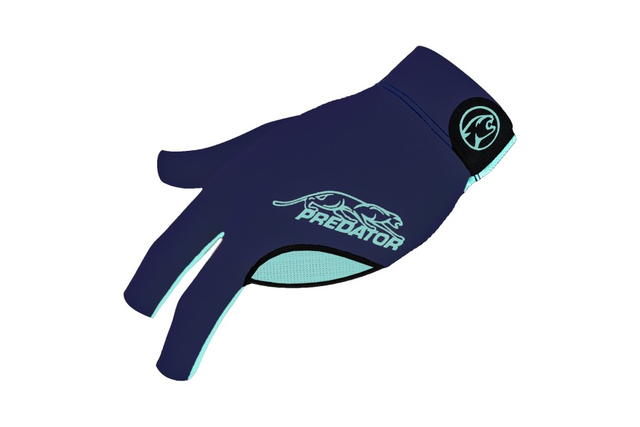Handschuh, Predator Second Skin, 3-Finger, blau-teal, für linke Hand, L&XL