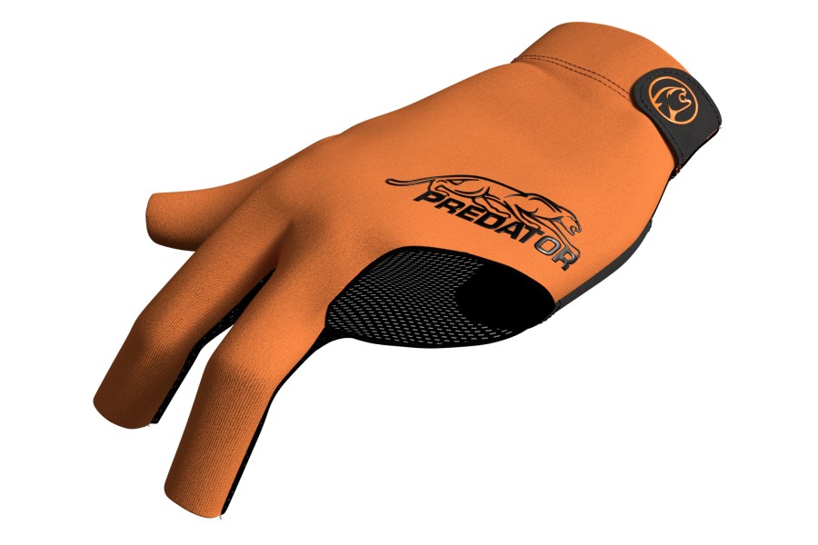 Handschuh, Predator Second Skin, 3-Finger, orange-schwarz, für linke Hand, S&M