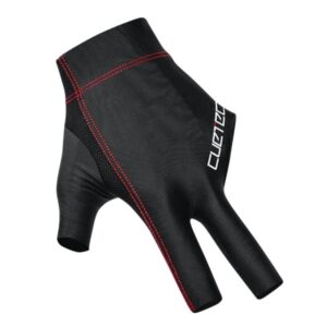 Handschuh, Cuetec Axis, 3-Finger, schwarz-rot, für linke Hand, L