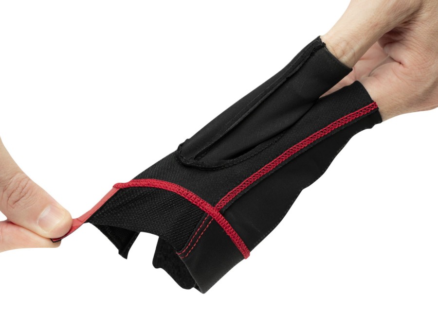Handschuh, Cuetec Axis, 3-Finger, schwarz-rot, für linke Hand, XL – Bild 4