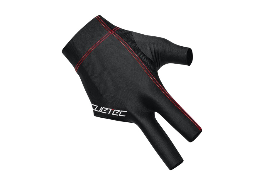 Handschuh, Cuetec Axis, 3-Finger, schwarz-rot, für rechte Hand, XL