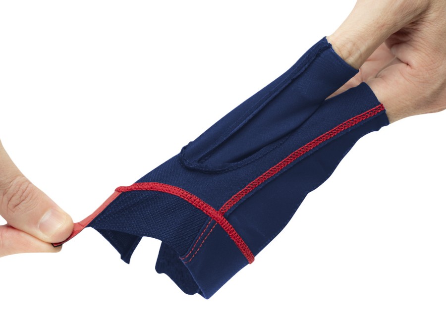 Handschuh, Cuetec Axis, 3-Finger, navy-rot, für rechte Hand, XL – Bild 4