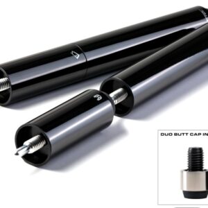 Queueverlängerung, Cuetec Duo Extensions, inkl. Adapter, metallic-schwarz