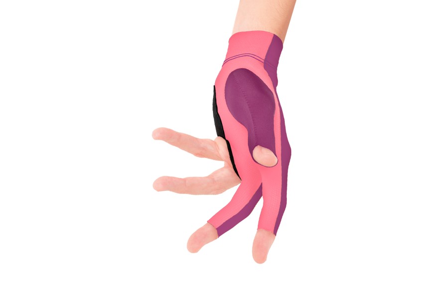 Handschuh, Predator Second Skin, 3-Finger, lila-pink, für linke Hand, S&M – Bild 3