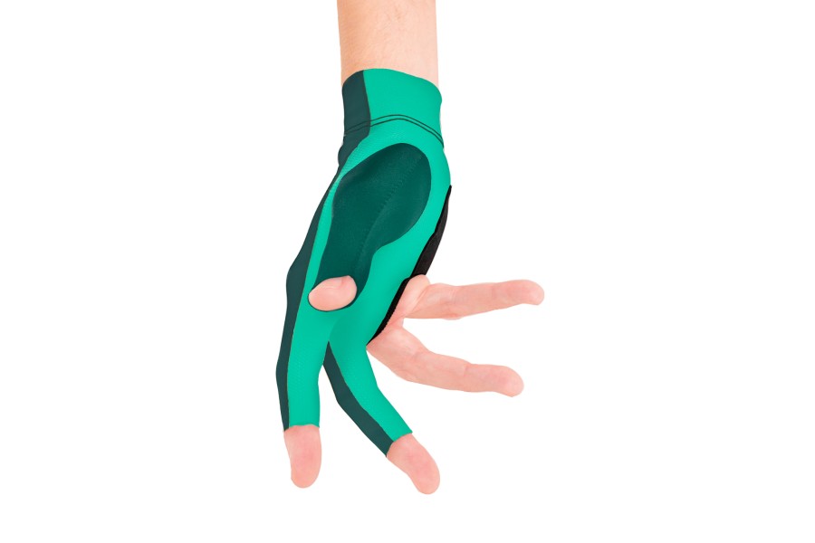 Handschuh, Predator Second Skin, 3-Finger, grün-teal, für rechte Hand, L&XL – Bild 3