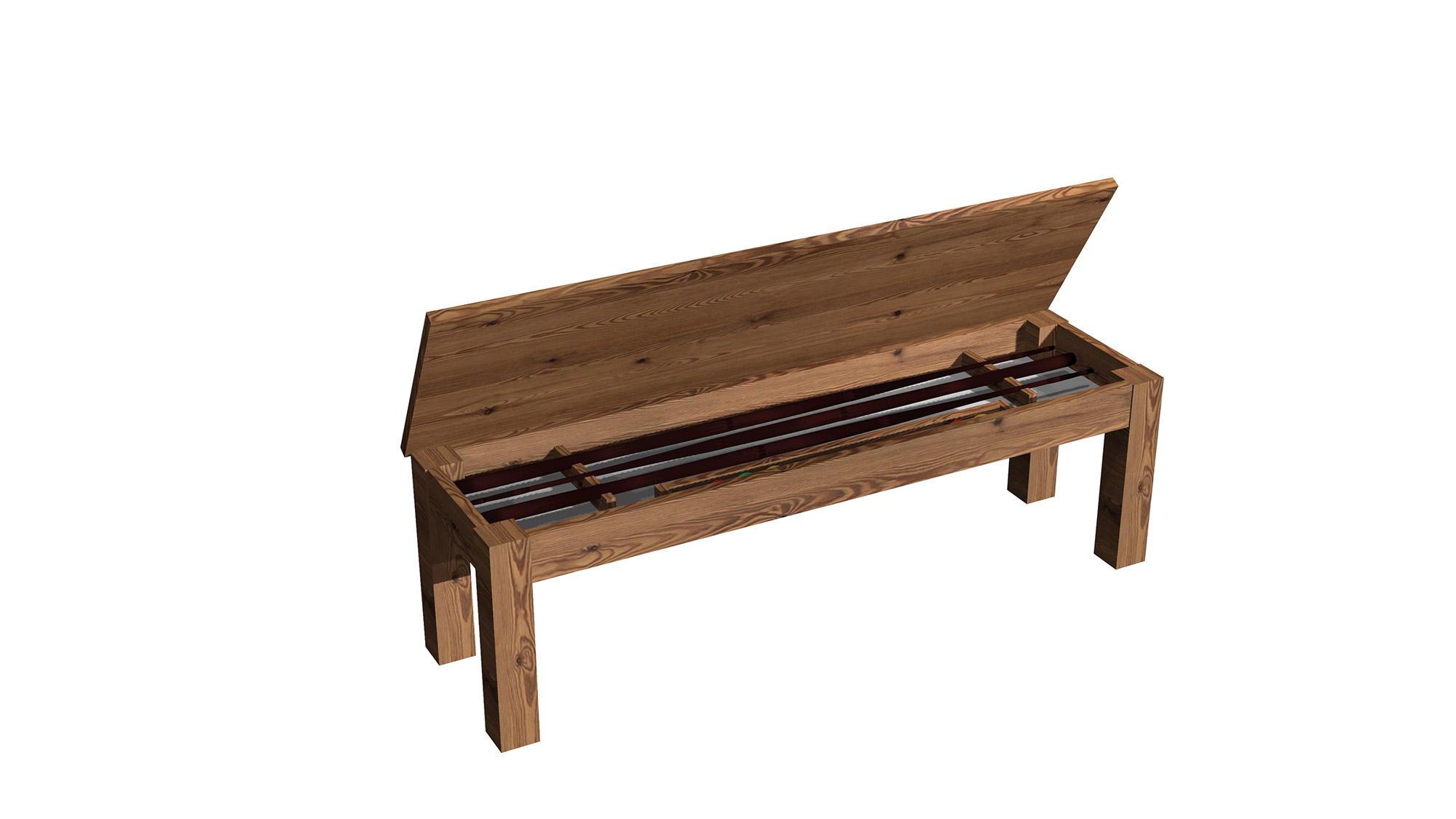 Billardtisch Sitzbank Madison Natur
