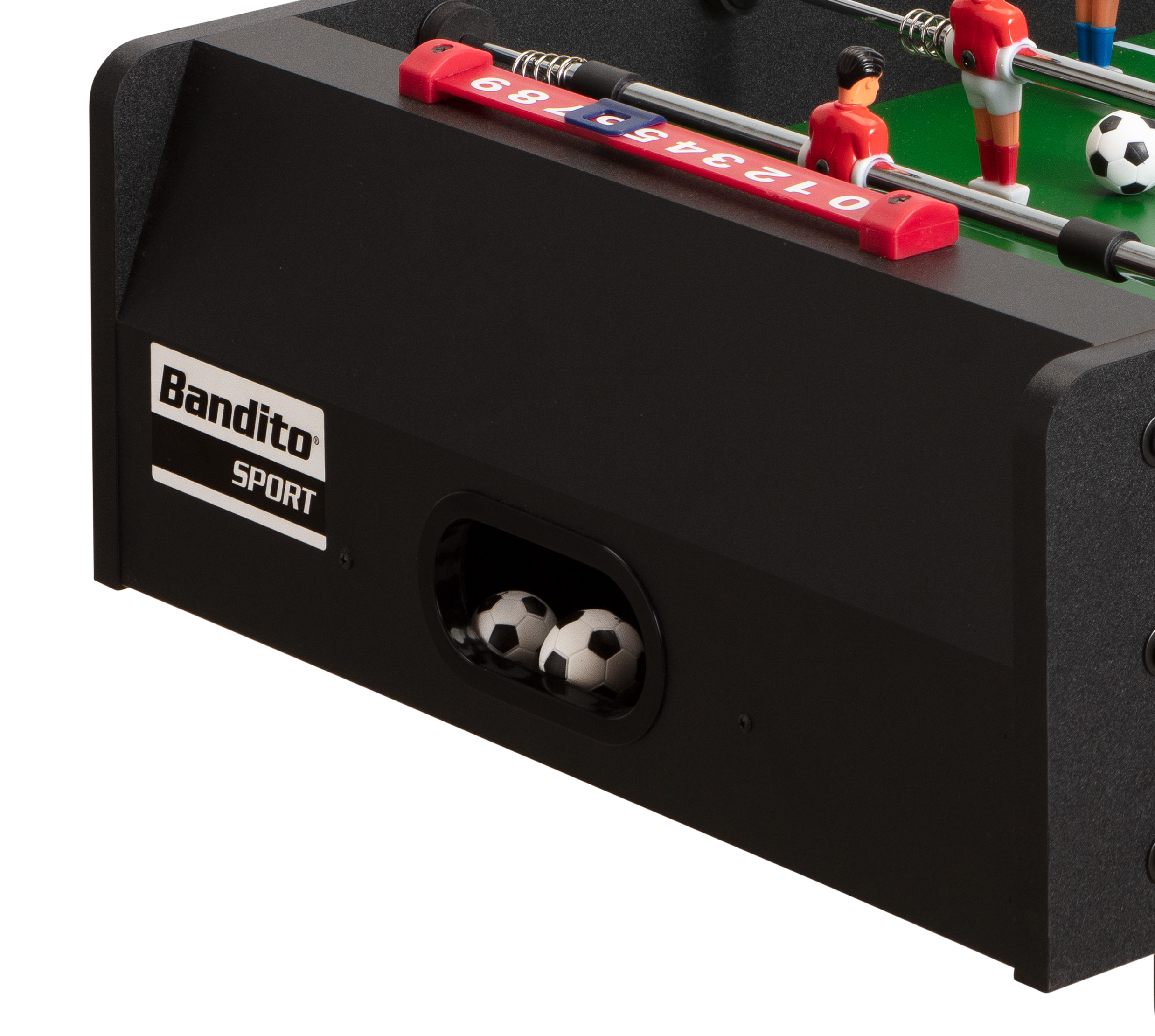 Bandito - Mini-Kicker mit Teleskopstangen Tischaufleger 94 x 51 x 23 cm schwarz – Bild 3