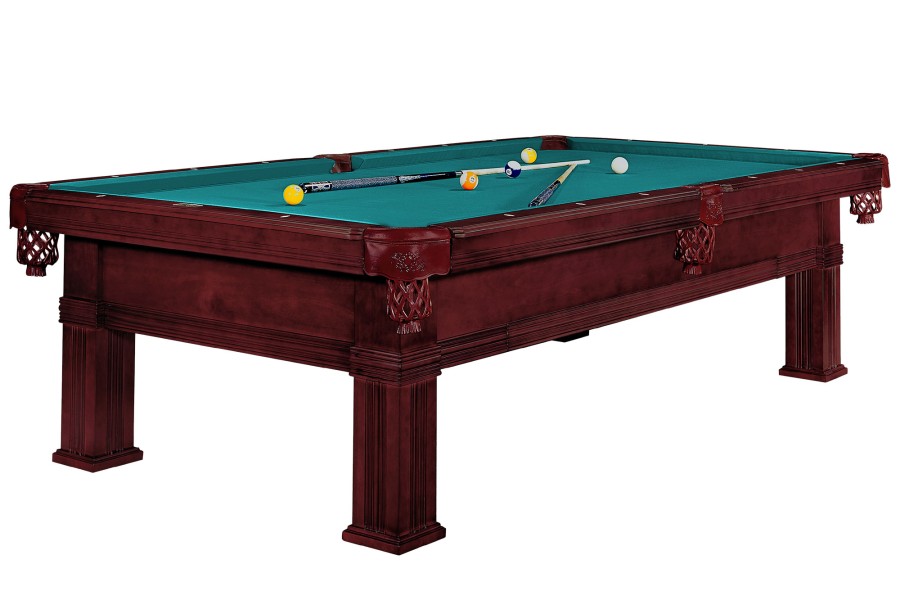Billardtisch, Pool, Dynamic Bern, mahagoni, 8 ft. (Fuß), Simonis 760 blaugrün