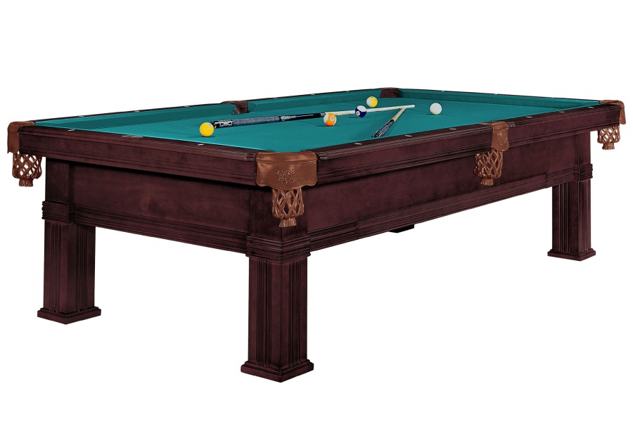 Billardtisch, Pool, Dynamic Bern, 8 ft. (Fuß), alt-braun, Simonis 860 blaugrün