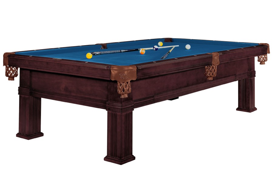 Billardtisch, Pool, Dynamic Bern, 8 ft. (Fuß), alt-braun, Simonis 760 royalblau