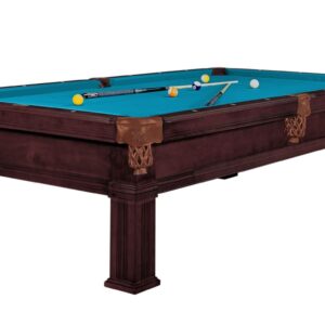 Billardtisch, Pool, Dynamic Bern, 8 ft. (Fuß), alt-braun, Simonis 860 turnierblau